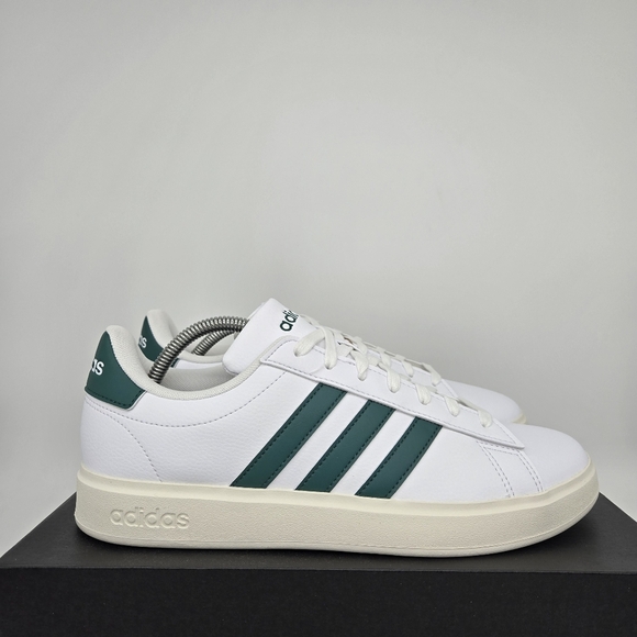 Adidas Men\'s Grand Court 2.0 \'Cloud White Collegiate Green\' Shoes JR2224 Size 9 main image 8